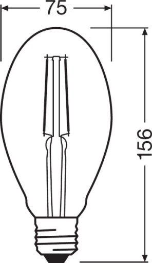 Светодиодная лампа накаливания 4,5 Вт декоративная OSRAM Vintage