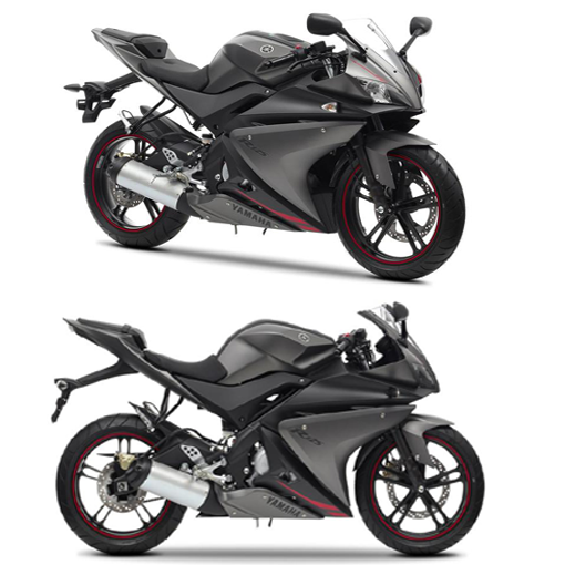 Наклейки Yamaha YZF R125 шпон 2012-13 матовый серый