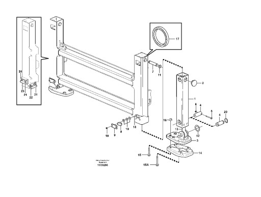 ОПОРА ДЛЯ НОГ LEAP VOLVO BL61 BL71 15009895