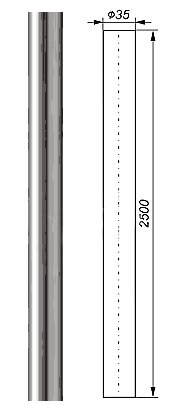 Трубный столб Алюминиевая антенная мачта 2,5 метра