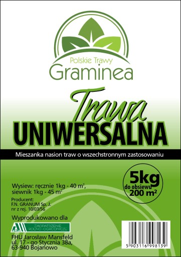 Трава газонная Graminea универсальная 10 кг