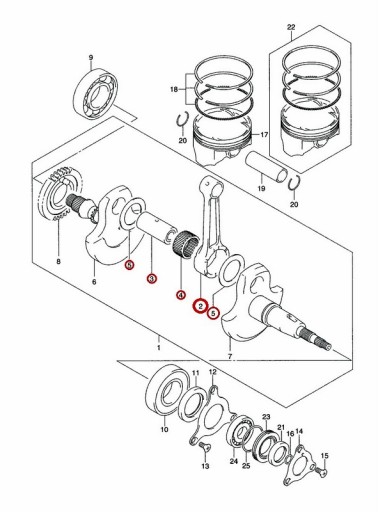 ШАТУНКА В КОМПЛЕКТЕ SUZUKI EIGER KINGQUAD 400 OEM