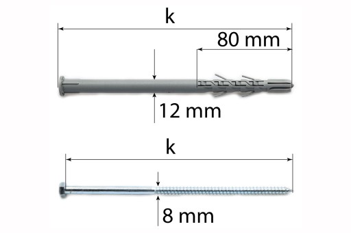 Заглушки расширения 12x260, длинные расширения, 50 комплектов.