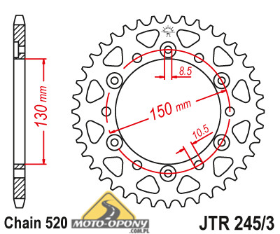 Комплект привода Honda NX 650 95-01 Цепь Dominator DiD + звездочки