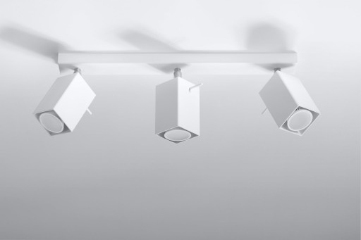 LAMPA SUFITOWA PLAFON LED SQUARE 3 PUNKTOWY BIAŁY DO KUCHNI JADALNI SALONU