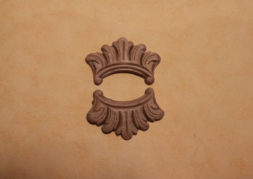 Dekor 7x4,5cm, ornament, sztukateria 2szt- D068