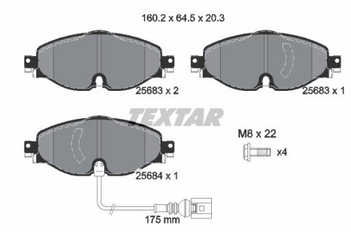 ТОРМОЗНОЙ ДИСК TEXTAR 2 x 92120505