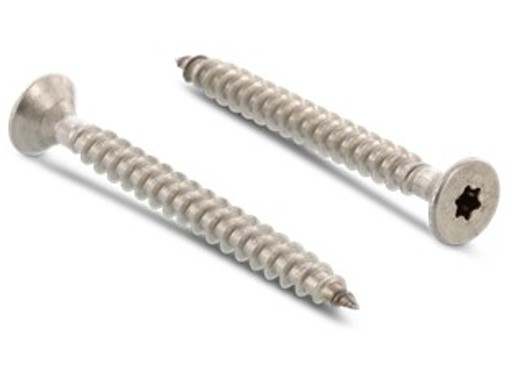 ВИНТЫ ДЛЯ ДЕРЕВА TORX 4x30 КОНИЧЕСКИЕ, НЕРЖАВЕЮЩИЕ, 100 ШТ, МЕБЕЛЬ