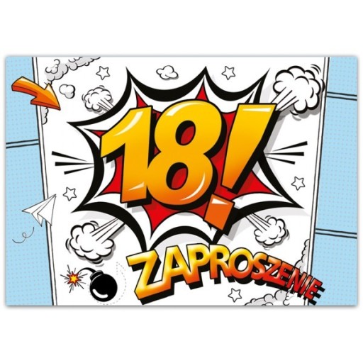Zaproszenie na 18 urodziny osiemnastkę zx6812