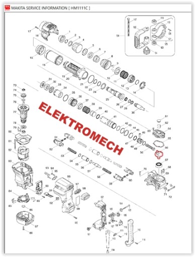 MAKITA МОЛОТКОВАЯ ШЕСТЕРНЯ HM 1101 C HM 1111 C