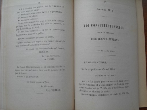 КОНСТИТУЦИЯ РЕСПУБЛИКИ. КАНТОН ЖЕНЕВА, ШВЕЙЦАРИЯ, 1875 Г.