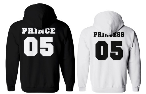 кофты для пар с капюшонами PRINCE и PRINCESS размер XXL