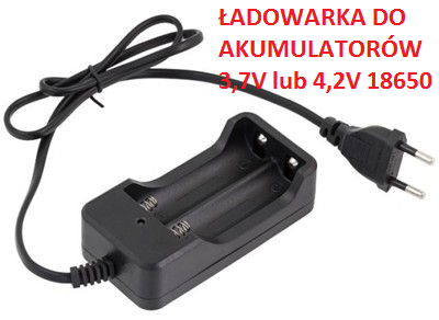 Ładowarka Baterii 18650 +2 x akumulator - 3,7V
