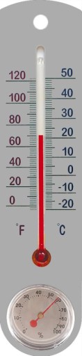 TERMOMETR ZEWNĘTRZNY HIGROMETR SREBRNY 0253