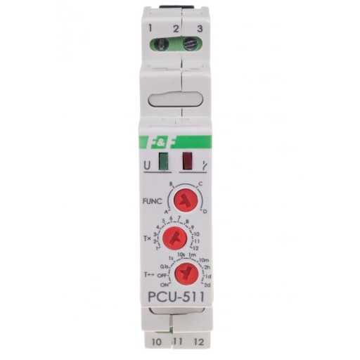 F&F PRZEKAŹNIK CZASOWY WIELOFUNKCYJNY 1P 8A 230V PCU-511
