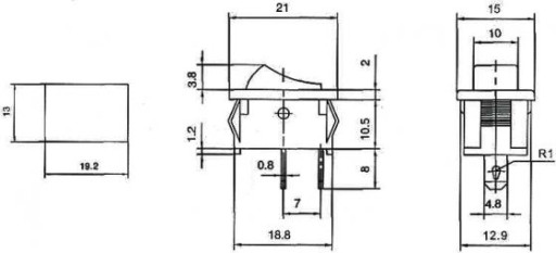 MRS-101 2-контактный 2-позиционный ключевой переключатель ВКЛ-ВЫКЛ