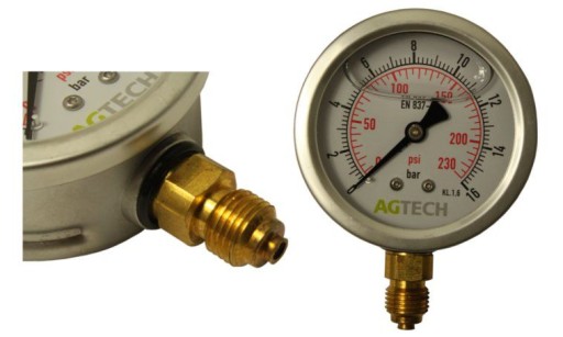 Гидравлический манометр Fi 63, диапазон 0-16 БАР Agtech