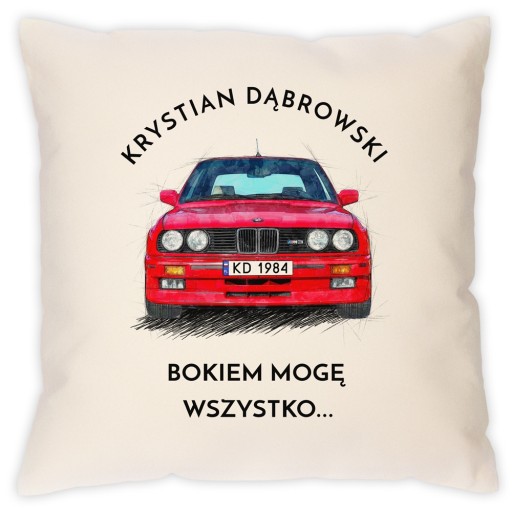 ПОДУШКА С ПРИНТОМ BMW M3 E30 ПОДАРОК ​​ФАНАТЕЛЮ