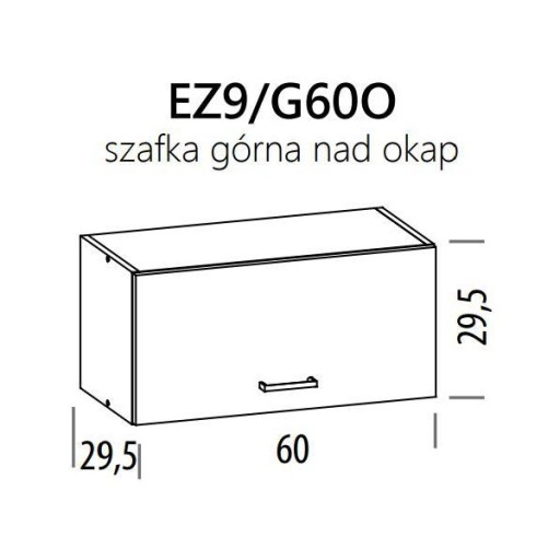 Элиза верхний кухонный шкаф, вытяжка EZ9/G60O