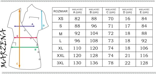 FARTUCH/BLUZA OCHRONNA kosmetyczna PRODUCENT r.3XL