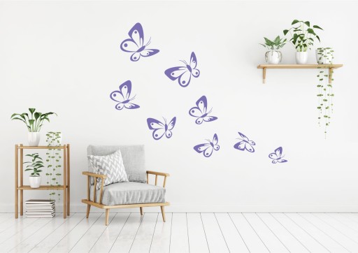 naklejki na ścianę ścienne motyle motylki 60x120