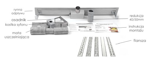 Najniższy odpływ liniowy AQUA PREMIUM WYBÓR 100cm