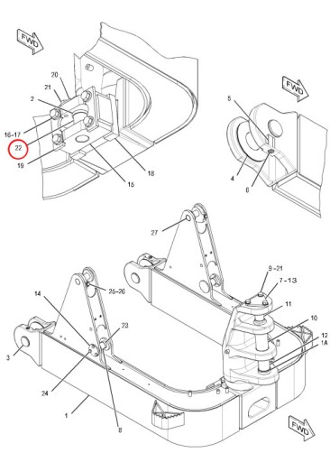 ШТИФТ ПЛУГА CAT — D5/D6 1044817