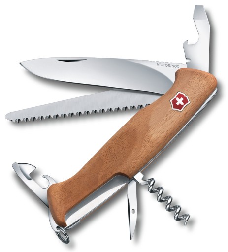 Victorinox 0.9561.63, scyzoryk Ranger 55 Wood, 130mm, 10 funkcji, blokada