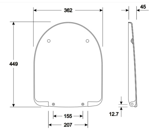 Сиденье для унитаза овальное Koło/Geberit Nova Pro/Selnova M30112000/502897001