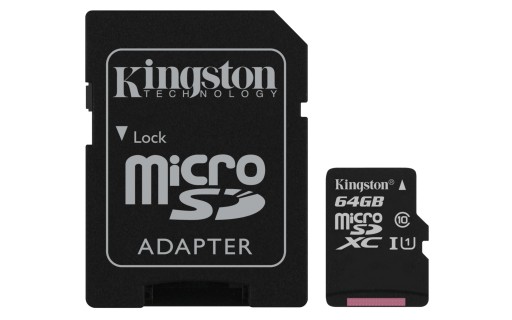 Карта памяти KINGSTON Micro 64 ГБ КЛАСС 10 UHS