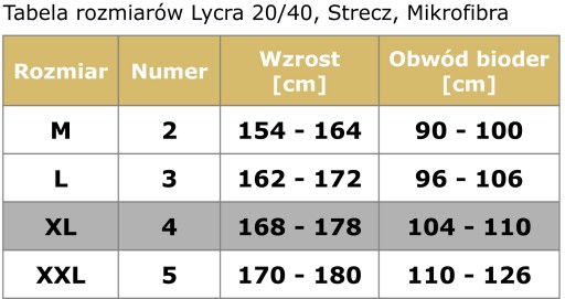 MIRELLA Rajstopy microfibra 40 den gładkie kryjące 4/XL Beige