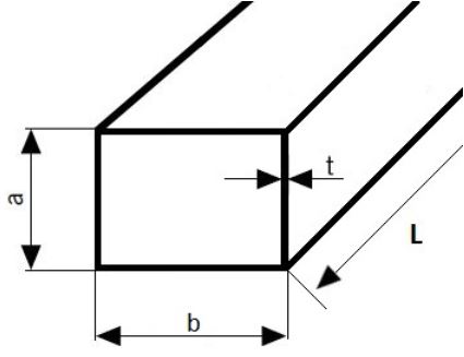 Profil stalowy zamknięty 120x80x3 długość 1000mm