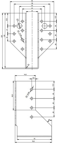 СОЕДИНИТЕЛЬ КРОНШТЕЙНА БАЛКИ WB1 25x118 СЕРТИФИКАТ