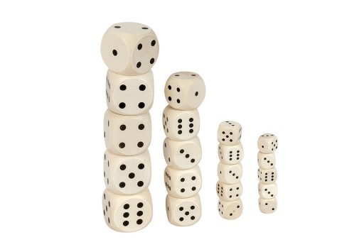 Игральные кости DICE 1,6x1,6 см деревянные 5 шт.