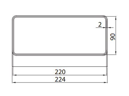 Вентиляционный канал плоский 220х90 L-1000