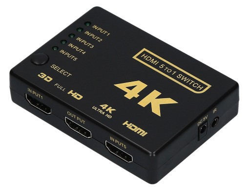 ПЕРЕКЛЮЧАТЕЛЬ 5x HDMI РАЗВЕТВИТЕЛЬ ULTRA HD 4K