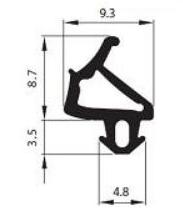 Уплотнитель для пластиковых окон ПВХ С-1386