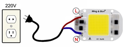 COB LED 5Вт холодный белый 220В