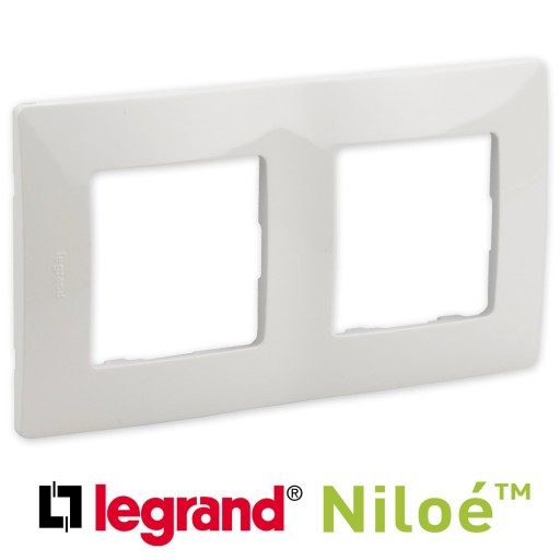 RAMKA PODWÓJNA BIAŁA LEGRAND NILOE 665002