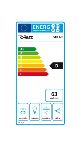 ВЫТЯЖКА ДЛЯ ДЫМОХОДА TOFLESZ SOLAR SPRINT ЧЕРНАЯ 60