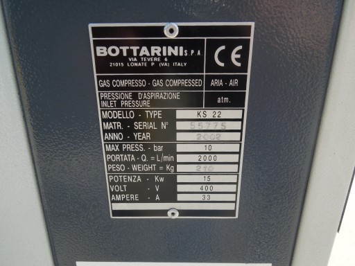 BOTTARINI KS22 ВИНТОВОЙ КОМПРЕССОР 15 КВТ 02