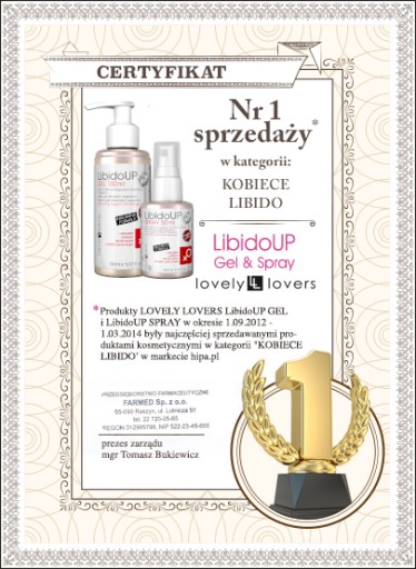 Lovely Lovers LibidoUP SPRAY 50ml = WIĘKSZY ORGAZM