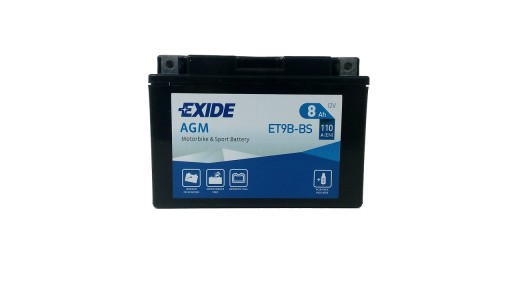 АККУМУЛЯТОР ДЛЯ МОТОЦИКЛА EXIDE BIKE AGM YT9B-BS 12V