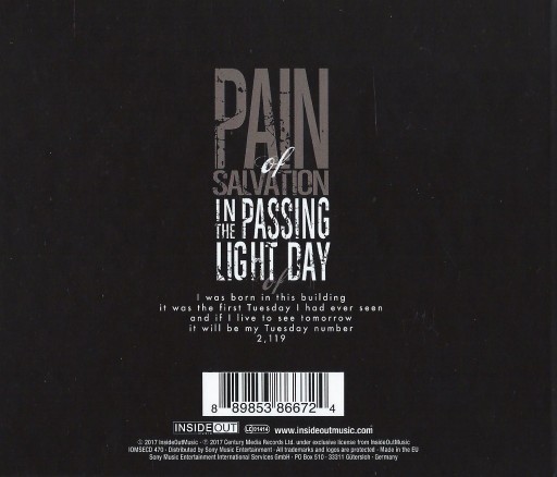 Pain Of Salvation IN THE PASSING LIGHT deluxe 2CD