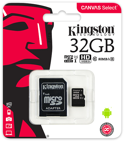 КАРТА ПАМЯТИ Kingston 32 ГБ MICRO SD C10+ АДАПТЕР