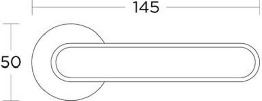 Klamka 2195 rozeta okrągła chrom/czarny mat Convex