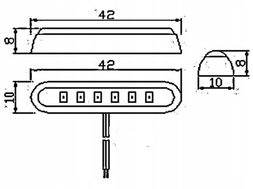 SMD LED ЛАМПА КРАСНАЯ 12в модуль лента 10Х42ММ