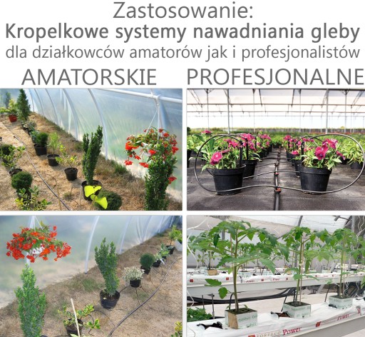 KROPLOSPŁYW Pojedynczy 100szt NAWADNIANIE ZESTAW