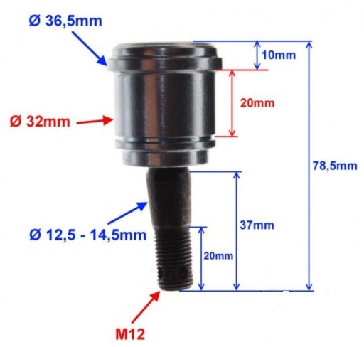 SWINGARM PIN QUAD ATV 200 250 BASHAN EAGLE