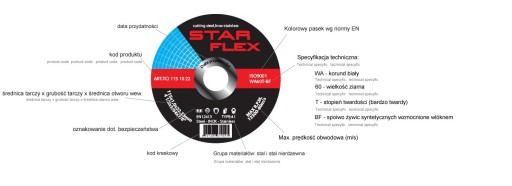 ДИСКИ РЕЖНЫЕ ПО МЕТАЛЛУ STAR FLEX 125x1x22 10 шт.